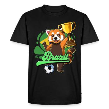 Brésil Football - T-shirt Premium bio Homme - noir - Devant - Nico (187cm)