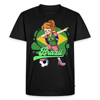 Brésil Football - T-shirt Premium bio Homme - noir - Devant - Nico (187cm)