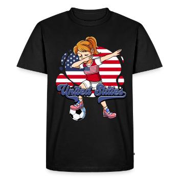 Usa Soccer - T-shirt Premium bio Homme - noir - Devant - Nico (187cm)
