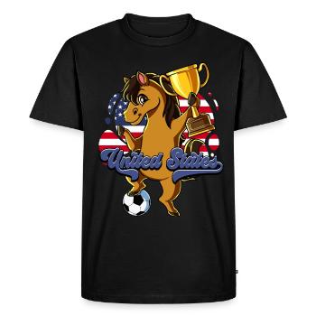 Usa Soccer - T-shirt Premium bio Homme - noir - Devant - Nico (187cm)