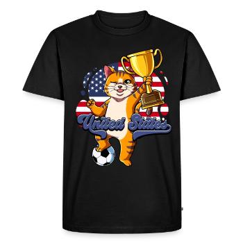 Usa Soccer - T-shirt Premium bio Homme - noir - Devant - Nico (187cm)