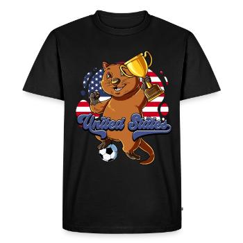 Usa Soccer - T-shirt Premium bio Homme - noir - Devant - Nico (187cm)
