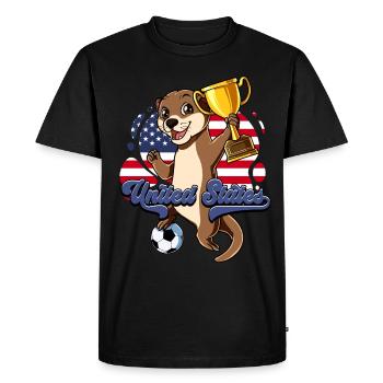 Usa Soccer - T-shirt Premium bio Homme - noir - Devant - Nico (187cm)