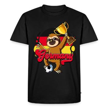 Deutschland Fußball - Männer Premium Bio T-Shirt - Schwarz - Vorne - Nico (187cm)