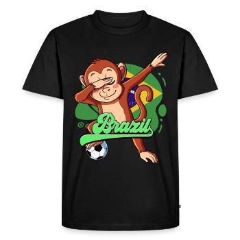 Brésil Football - T-shirt Premium bio Homme - noir - Devant - Nico (187cm)