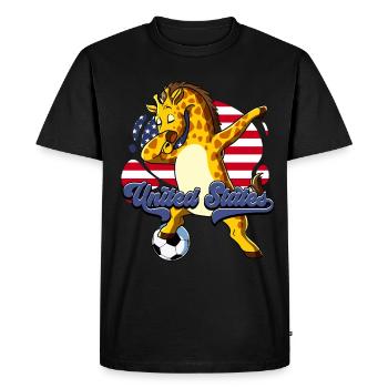 Usa Soccer - T-shirt Premium bio Homme - noir - Devant - Nico (187cm)