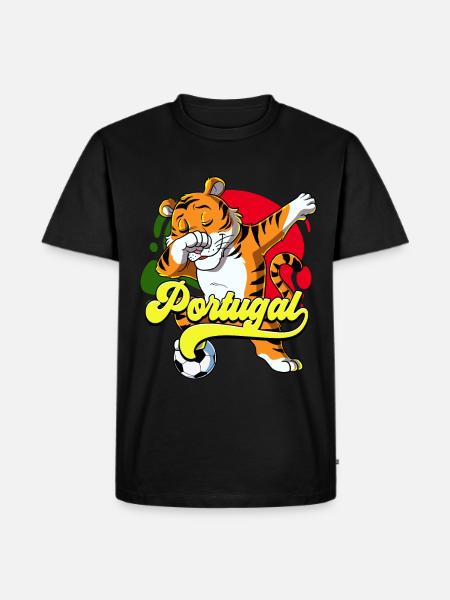 Portugal Fußball - Männer Premium Bio T-Shirt - Schwarz