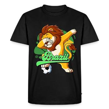 Brésil Football - T-shirt Premium bio Homme - noir - Devant - Nico (187cm)