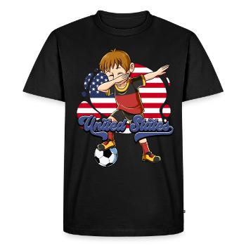 Usa Soccer - T-shirt Premium bio Homme - noir - Devant - Nico (187cm)