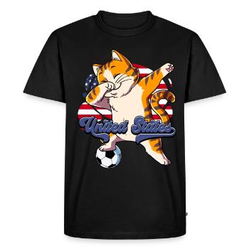 Usa Soccer - T-shirt Premium bio Homme - noir - Devant - Nico (187cm)