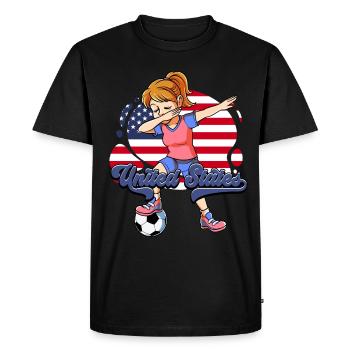 Usa Soccer - T-shirt Premium bio Homme - noir - Devant - Nico (187cm)