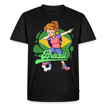 Brésil Football - T-shirt Premium bio Homme - noir - Devant - Nico (187cm)