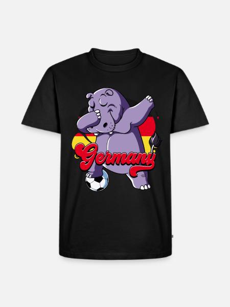 Deutschland Fußball - Männer Premium Bio T-Shirt - Schwarz