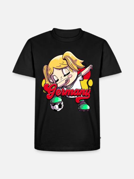 Deutschland Fußball - Männer Premium Bio T-Shirt - Schwarz