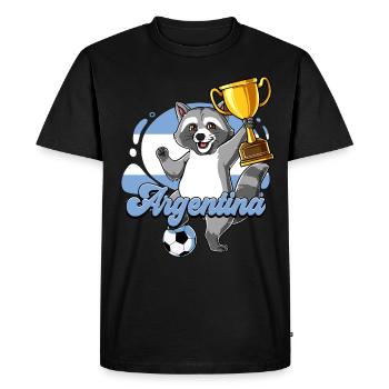 Argentine Football - T-shirt Premium bio Homme - noir - Devant - Nico (187cm)