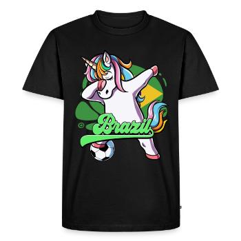 Brésil Football - T-shirt Premium bio Homme - noir - Devant - Nico (187cm)