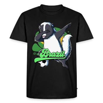 Brésil Football - T-shirt Premium bio Homme - noir - Devant - Nico (187cm)