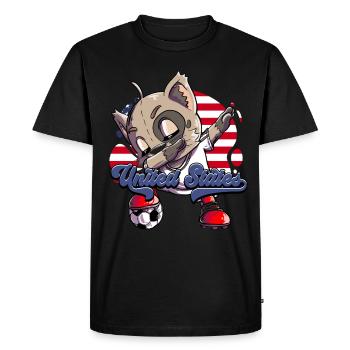 Usa Soccer - T-shirt Premium bio Homme - noir - Devant - Nico (187cm)