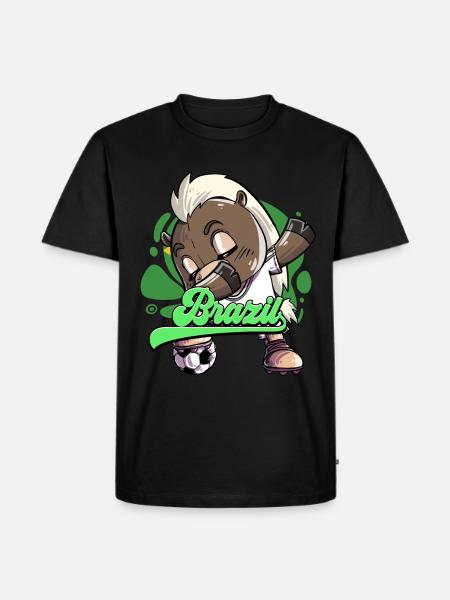 Brasilien Fußball - Männer Premium Bio T-Shirt - Schwarz