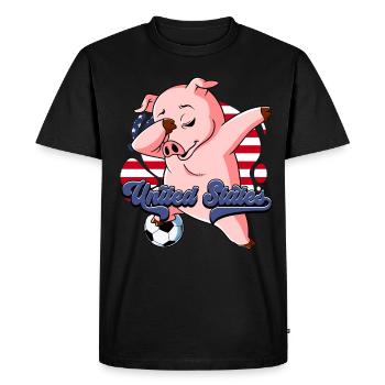 Usa Soccer - T-shirt Premium bio Homme - noir - Devant - Nico (187cm)