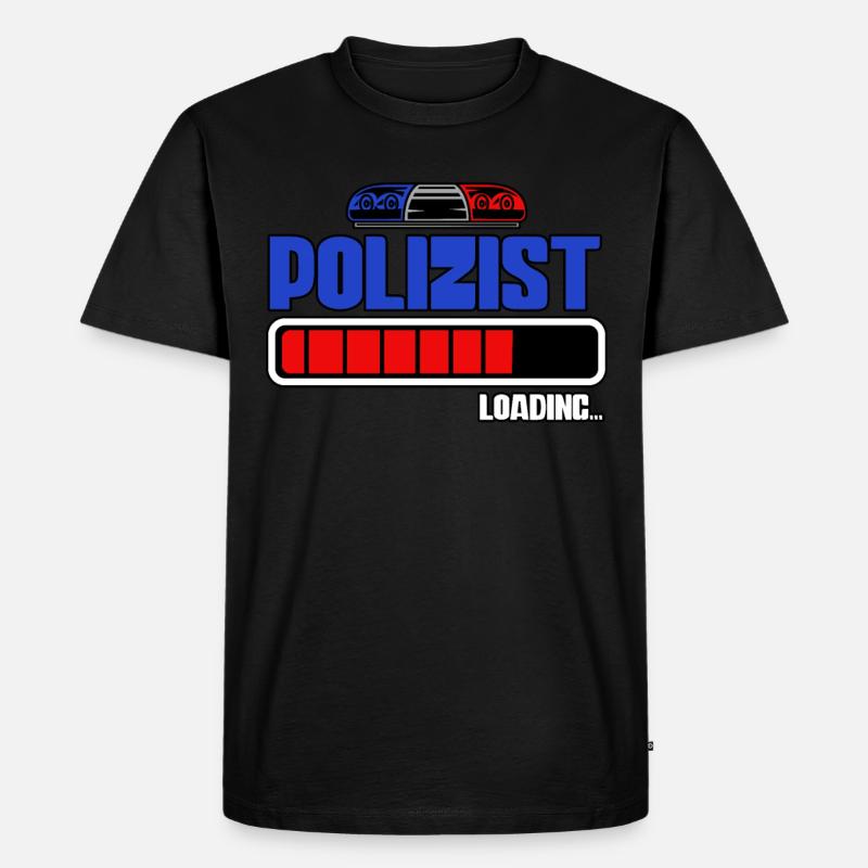 Polizist Loading Polizei - Männer Premium Bio T-Shirt - Schwarz