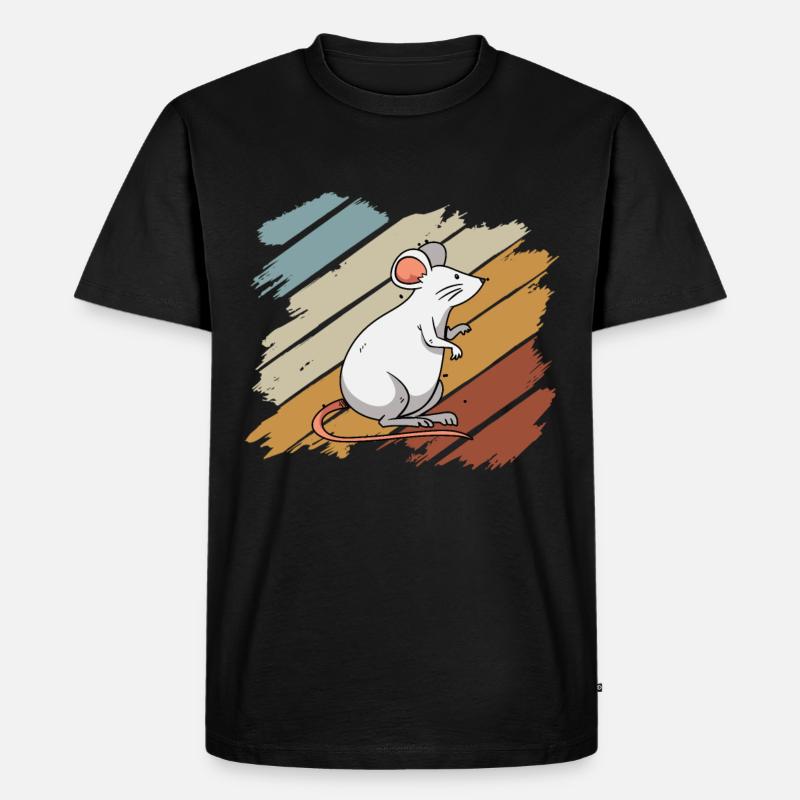 Maus - Männer Premium Bio T-Shirt - Schwarz