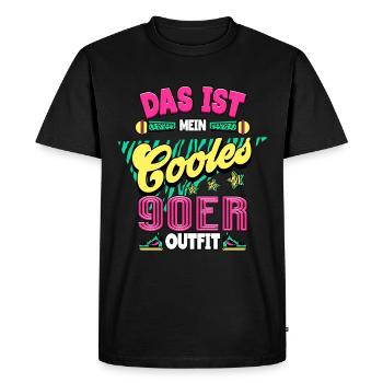 nineties - Men's Premium Organic T-Shirt - black - Front - Nico (187cm)