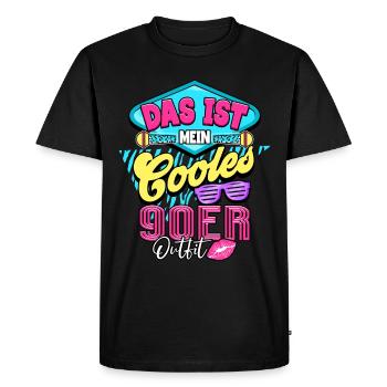 nineties - Men's Premium Organic T-Shirt - black - Front - Nico (187cm)