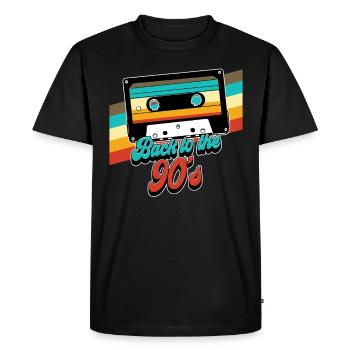 Retour des années 90 aux années 90 - T-shirt Premium bio Homme - noir - Devant - Nico (187cm)
