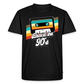 Retour des années 90 aux années 90 - T-shirt Premium bio Homme - noir - Devant - Nico (187cm)