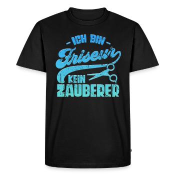 Ich Bin Friseur - Männer Premium Bio T-Shirt - Schwarz - Vorne - Nico (187cm)