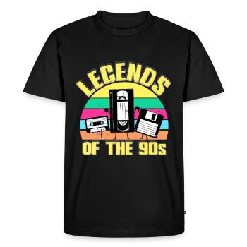 nineties - Men's Premium Organic T-Shirt - black - Front - Nico (187cm)
