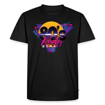 Fille des années 80 et 80 - T-shirt Premium bio Homme - noir - Devant - Nico (187cm)