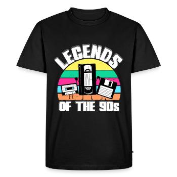 nineties - Men's Premium Organic T-Shirt - black - Front - Nico (187cm)