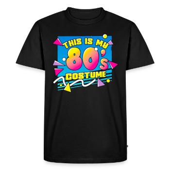 Années 80 C’est mon costume des années 80 - T-shirt Premium bio Homme - noir - Devant - Nico (187cm)