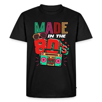 Les années 80 Made In The 80s - T-shirt Premium bio Homme - noir - Devant - Nico (187cm)