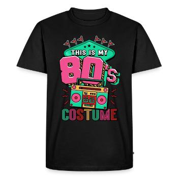 Années 80 C’est mon costume des années 80 - T-shirt Premium bio Homme - noir - Devant - Nico (187cm)