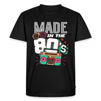 Les années 80 Made In The 80s - T-shirt Premium bio Homme - noir - Devant - Nico (187cm)