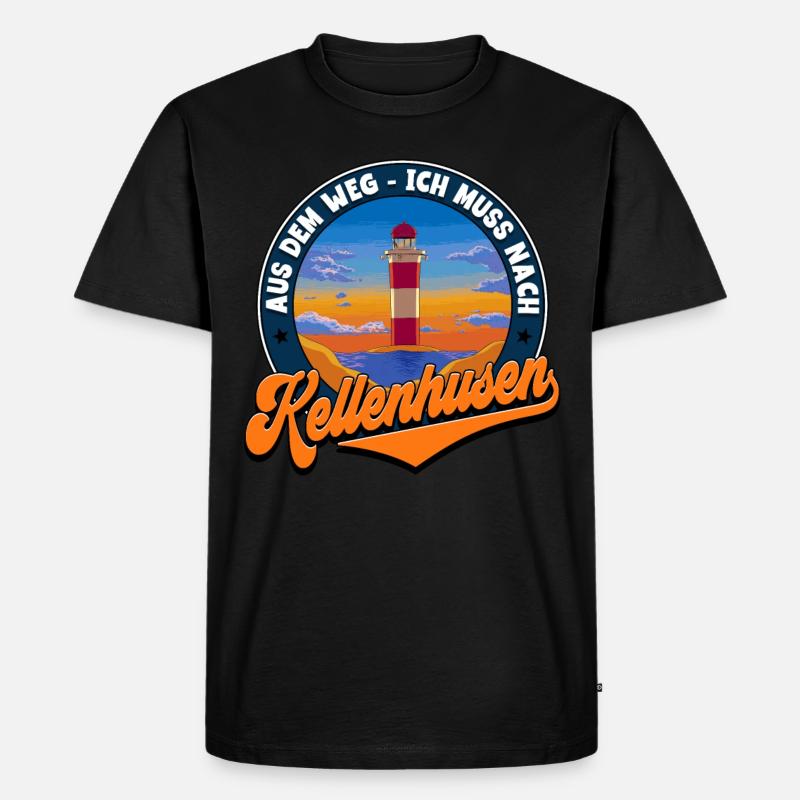 Kellenhusen - Männer Premium Bio T-Shirt - Schwarz