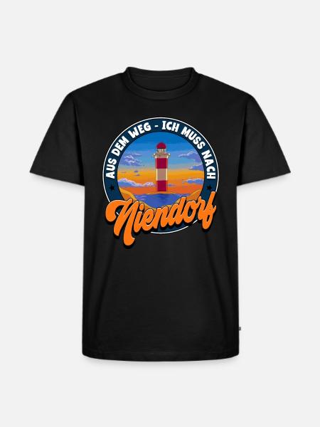 Niendorf - Männer Premium Bio T-Shirt - Schwarz