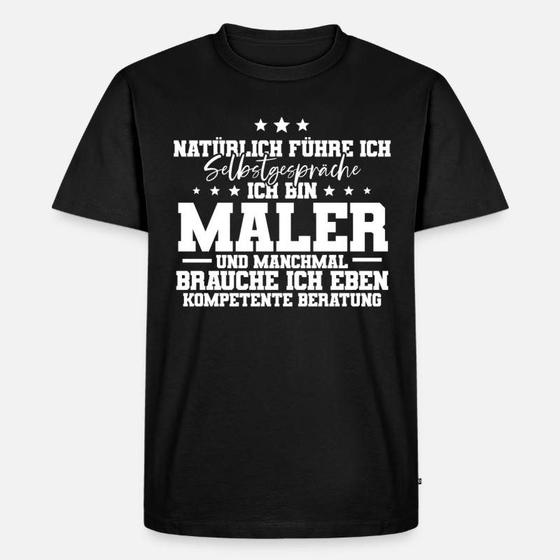 Ich Bin Maler - Männer Premium Bio T-Shirt - Schwarz