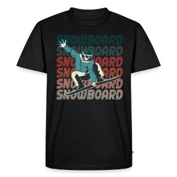 Snowboard - T-shirt Premium bio Homme - noir - Devant - Nico (187cm)
