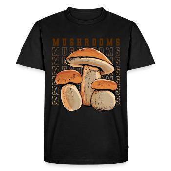Cueilleur de champignons Recherche de champignons - T-shirt Premium bio Homme - noir - Devant - Nico (187cm)