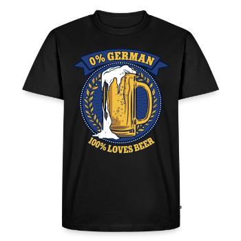 0% Allemand 100% aime la bière Volksfest - T-shirt Premium bio Homme - noir - Devant - Nico (187cm)
