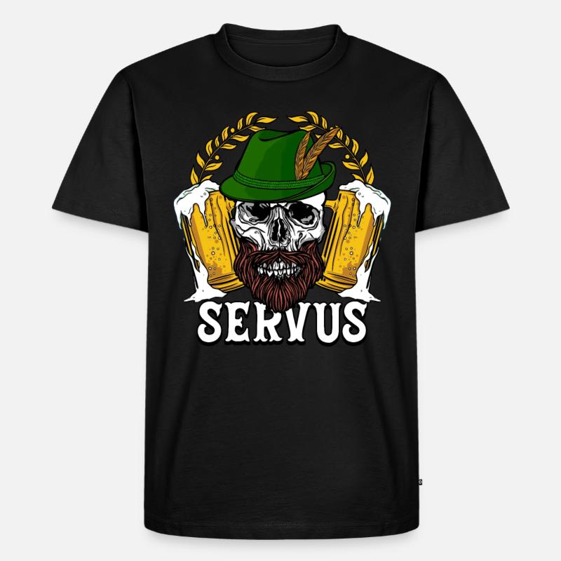 Servus - Männer Premium Bio T-Shirt - Schwarz
