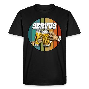Servus - T-shirt Premium bio Homme - noir - Devant - Nico (187cm)