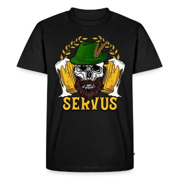 Servus - T-shirt Premium bio Homme - noir - Devant - Nico (187cm)