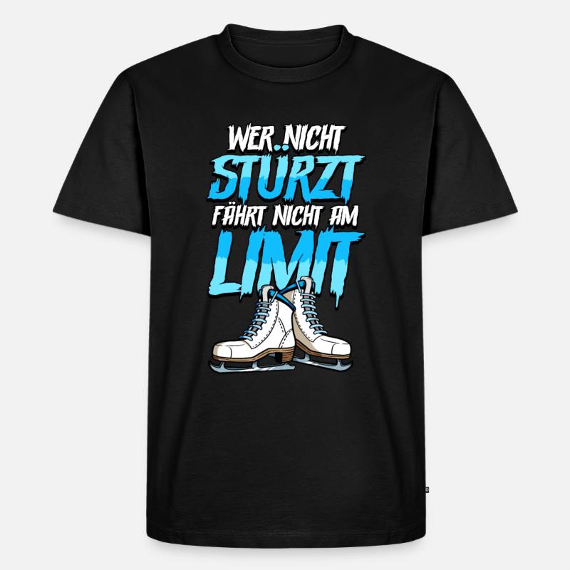 Eislaufen - Männer Premium Bio T-Shirt - Schwarz