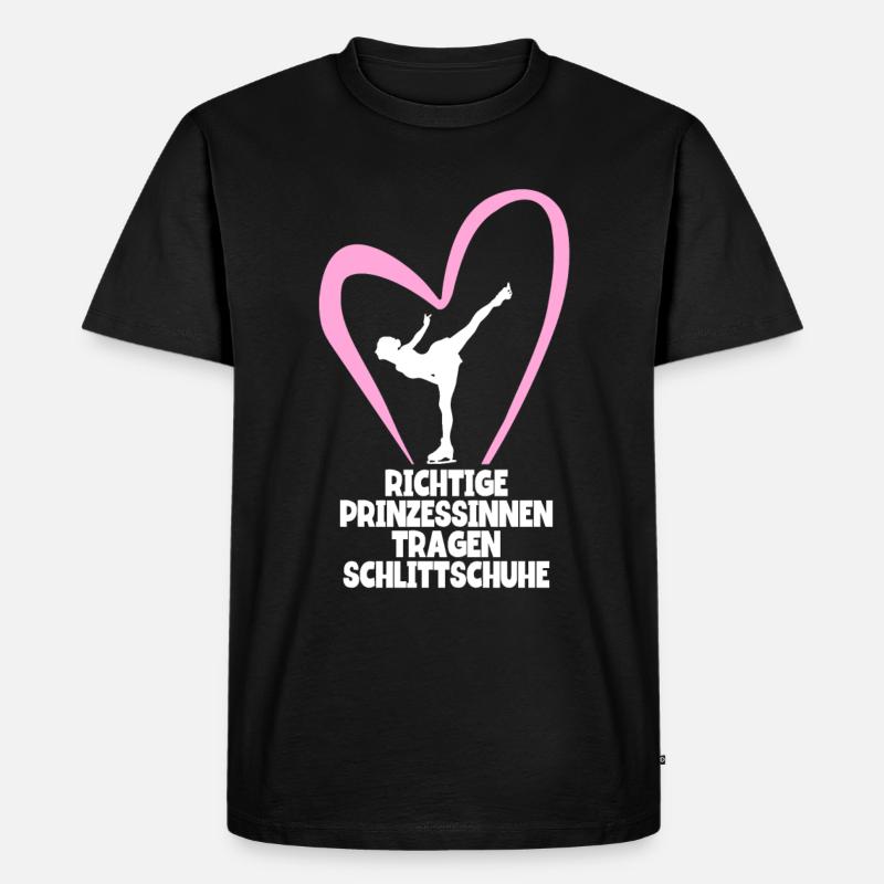 Eislaufen - Männer Premium Bio T-Shirt - Schwarz