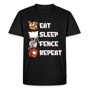 escrime - T-shirt Premium bio Homme - noir - Devant - Nico (187cm)